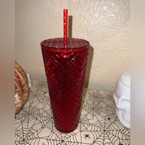 STARBUCKS VENTI RED JEWELED TUMBLER - Picture 3 of 4